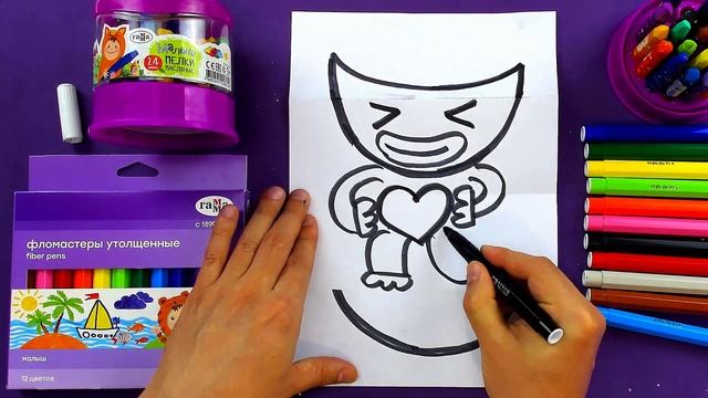 Люблю Хаги Ваги - рисуем раскладушку сюрприз - бери и делай с РыбаКит смотреть онлайн
