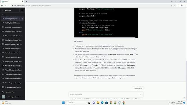 accessing html soup from outside the class in python смотреть онлайн
