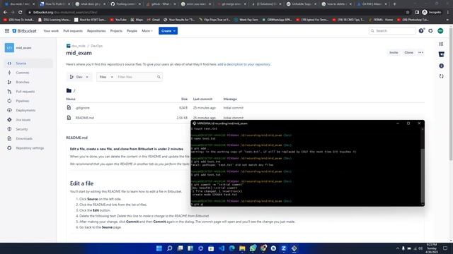 How to pull and push code to Bitbucket? Part 03 смотреть онлайн