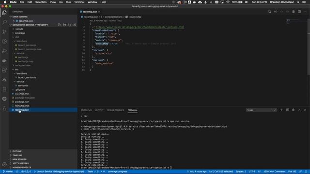 Debugging a TypeScript project as a backend service смотреть онлайн