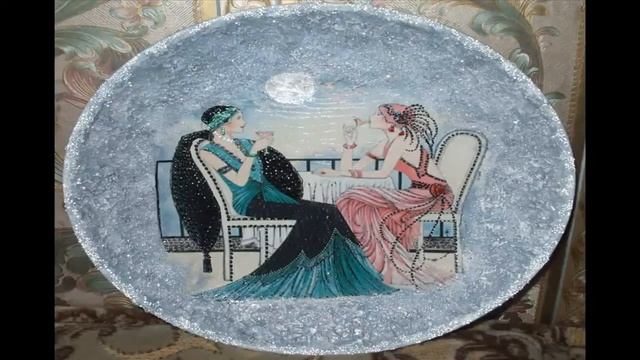 Подарки ручной работы-декупаж тарелок. Людмила Орлова. Челябинск смотреть онлайн