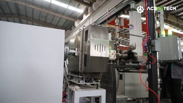 PP non-woven recycling pelletizing machine with backflush filter under-water die head pelletizer смотреть онлайн