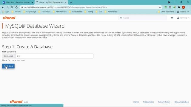 Creating MySQL database using CPanel in your hosting account смотреть онлайн