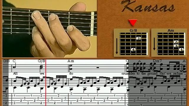 Dust in the Wind - guitar lesson - Kansas смотреть онлайн