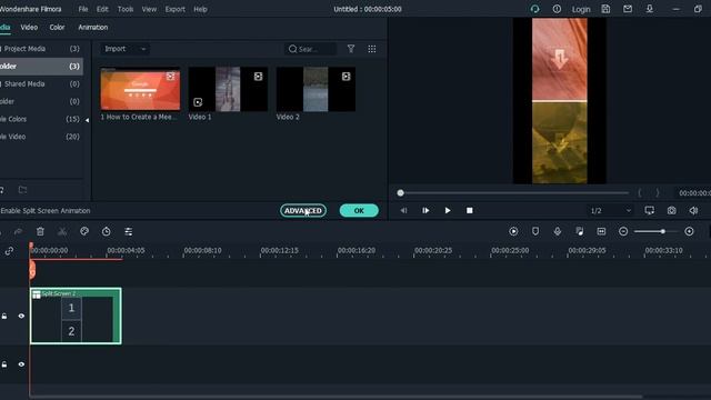 How To Make A Split Screen Video In Wondershare Filmora | Filmora Tutorial