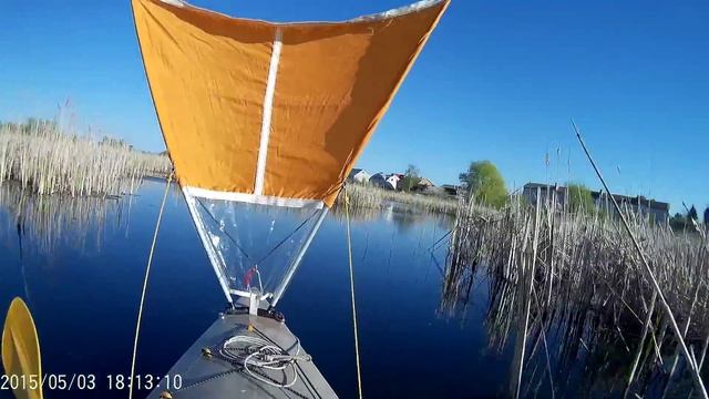 Каяк с парусом, Kayak sailing смотреть онлайн