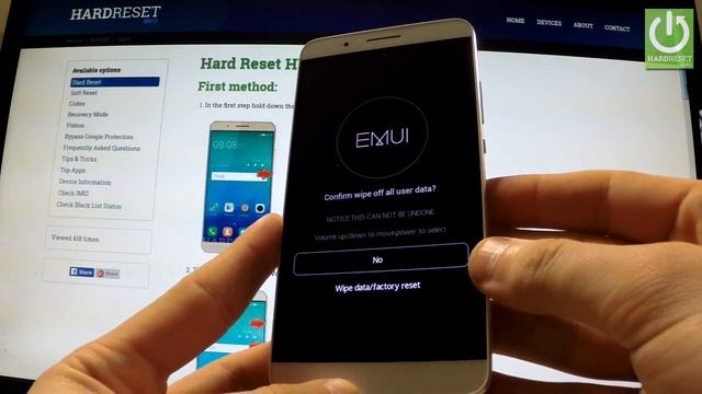 Hard Reset HUAWEI ShotX - remove Pattern Lock by EMUI Recovery смотреть онлайн