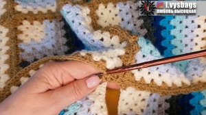 ПЛЕД 3D. Соединение и обвязка квадратов пледа.