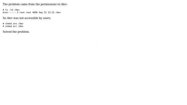 Permission denied, although crw-rw-rw- 1 root root 1, 3 Sep 21 12:05 /dev/null смотреть онлайн