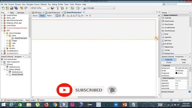 java swing crud application using netbeans and mysql database part 3 || java swing ui design home смотреть онлайн