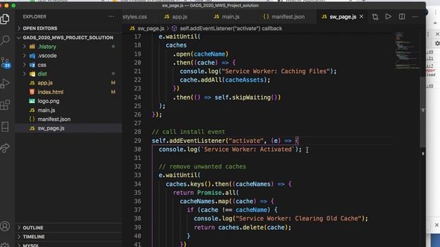 MWS Practice Project: Implement PWA Features (Add Logo, Manifest File, and Service Worker) смотреть онлайн