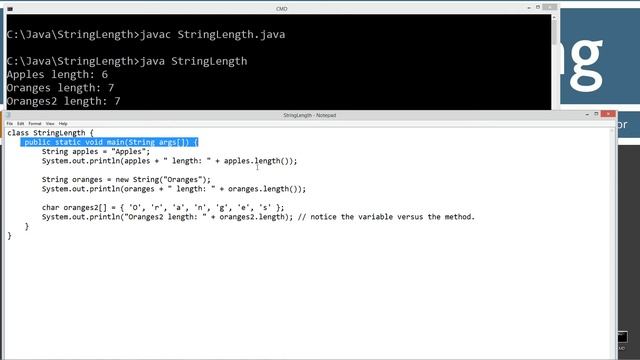 Learn Java Programming - String Class Tutorials length() смотреть онлайн