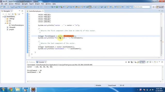 How to Get first and last Object from the Vector? | Java Collection Framework смотреть онлайн