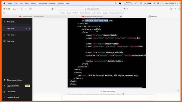 Build a Website using ChatGPT in 2 Minute #openai #chatgpt #flask смотреть онлайн