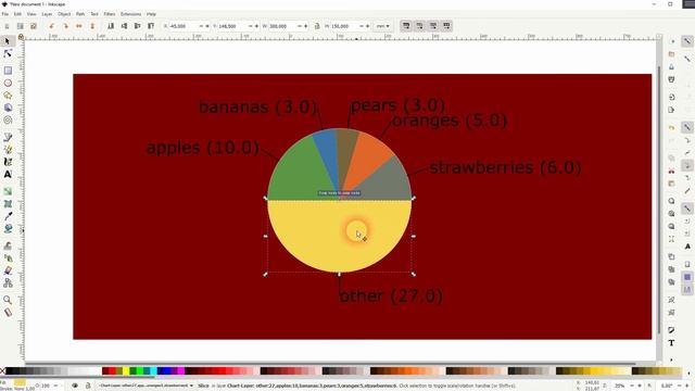 How to create a half pie chart in Inkscape смотреть онлайн