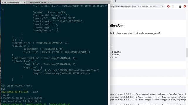 CMPE 281: Personal Project - Mongo Sharding смотреть онлайн