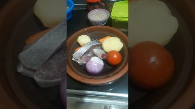 طاجين سمك الحوت البحري لذيذ