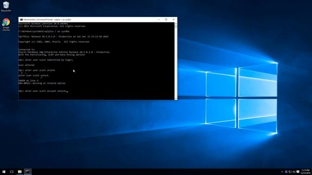 Oracle 10g #2 unlock user scott смотреть онлайн