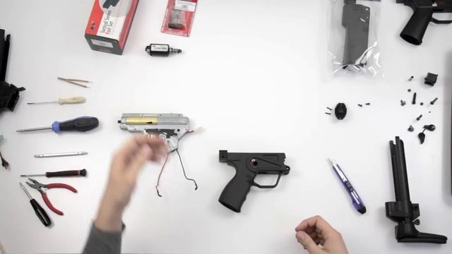 Конвертация привода ISC MP5A5 в MP5A3. Внешний тюнинг. [Очумелые ручки Red Army Airsoft]