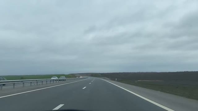 В Крыму открыто движение на новой трассе на Евпаторию. Самый полный проезд по 1 этапу. смотреть онлайн