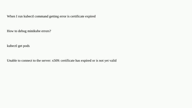 Facing error again in minikube renew certificate смотреть онлайн