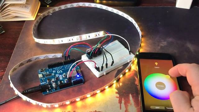 RGBW лента на ESP8266, управление через HomeKit смотреть онлайн