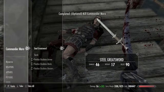 Killing Commander Maro As Revenge For The Dark Brotherhood Massacre. Skyrim Elder Scrolls 🖤