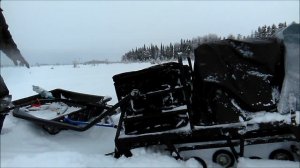 Управление мотобуксировщиком. Как развернуться в глубоком снегу? Бурлак М2.