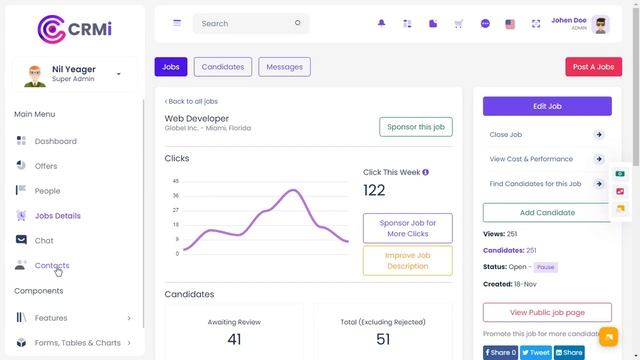 HRM Dashboard Bootstrap 5 Admin Template with LTR Light Theme смотреть онлайн