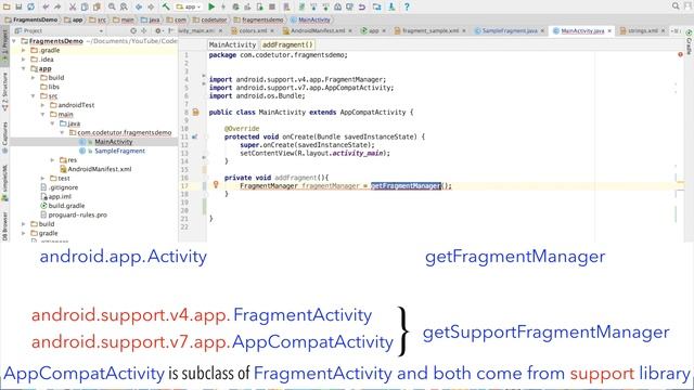 Fragments - Part 3, Adding Fragment dynamically/programmatically смотреть онлайн
