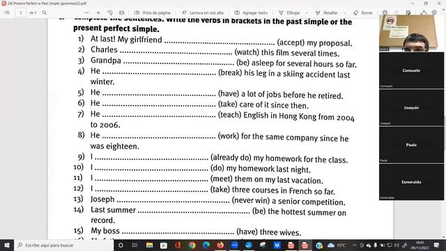 Past Simple or Present Perfect смотреть онлайн