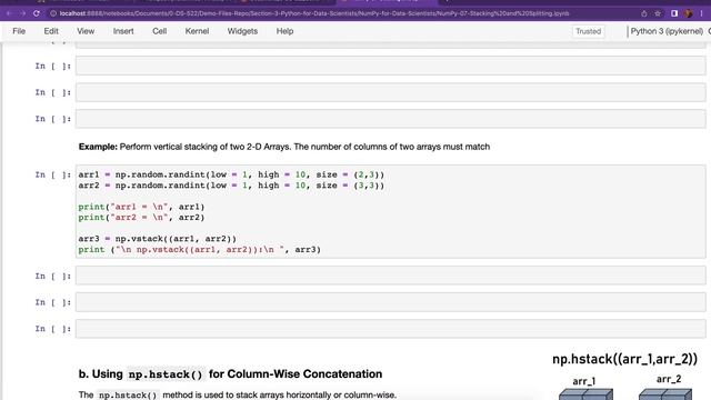 Lec-3.07 NumPy-07 Concatenation, Stacking and Splitting (Arif Butt @ Data Science) смотреть онлайн