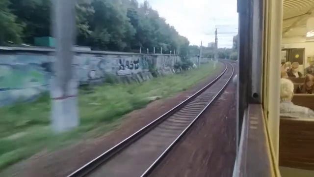 Поездка от Павелецкого вокзала до платформы "Коломенское" на ЭР2-к 1150 с видом из форточки смотреть онлайн