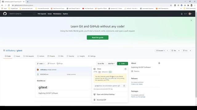 Create and Clone Repository using Github and Git Extensions смотреть онлайн