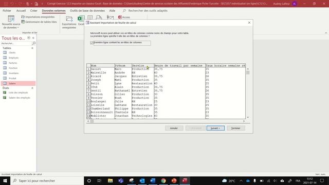 Importer un classeur Excel dans une base de données Access смотреть онлайн