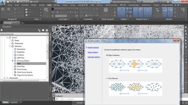 AutoCAD Civil 3D Point Cloud Surface Extraction and Sections смотреть онлайн
