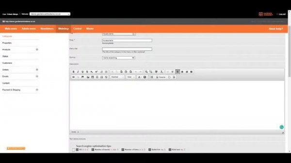 Webshop - part 1, creating and managing categories