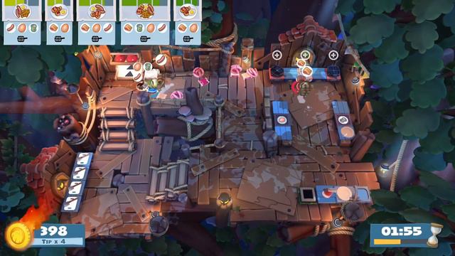 Overcooked 2 Campfire Cook Off 2-2, 3Stars