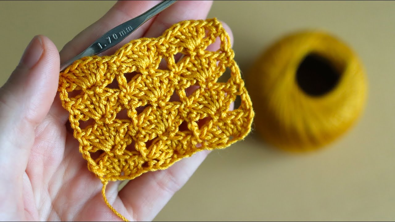 ОСЕННИЙ узор крючком смотреть онлайн