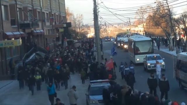 Олимпийский огонь в Тюмени 11.12.2013г. смотреть онлайн