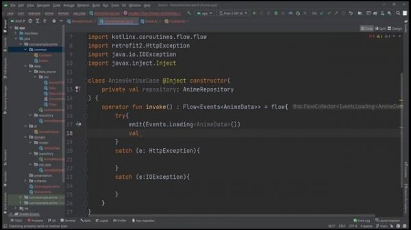 Anime Api App using Clean Architecture - MVVM Retrofit Dagger Jetpack Compose Kotlin Android Studio