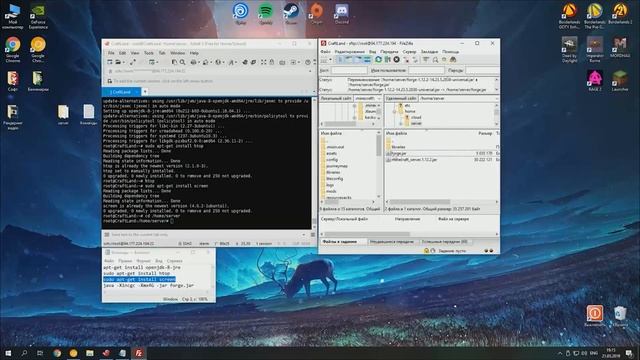 Как запустить сервер Minecraft 1.12.2 с модами/плагинами на VPS/VDS (выделенном сервере) смотреть онлайн