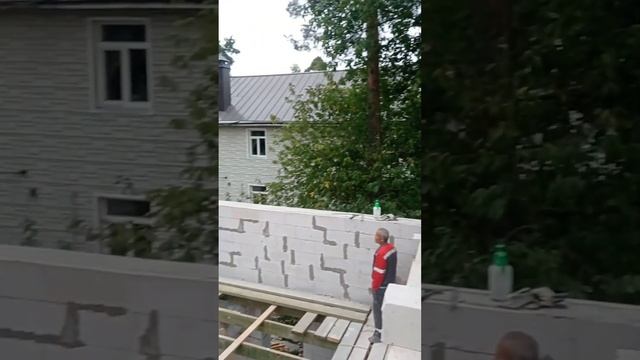 Коробка дома в 1.5 этажа из газобетона 400 мм сдана Заказчику