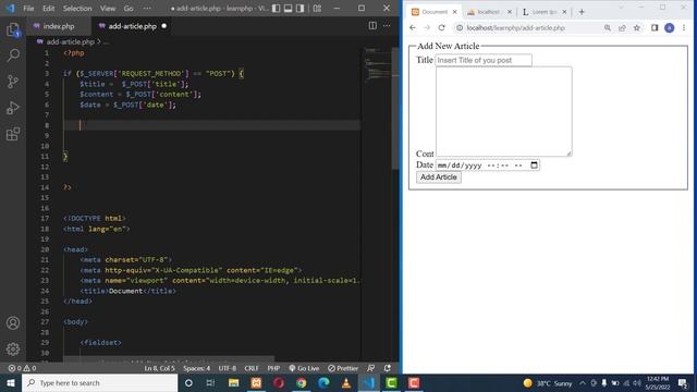 Insert Data into Database from Browser | Avoiding SQL Injection | PHP смотреть онлайн