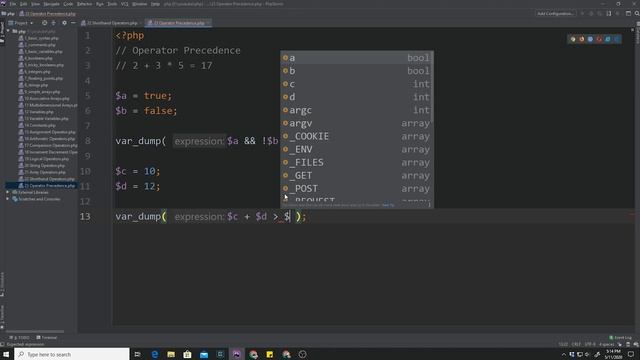Operator Precedence - PHP - P23 смотреть онлайн