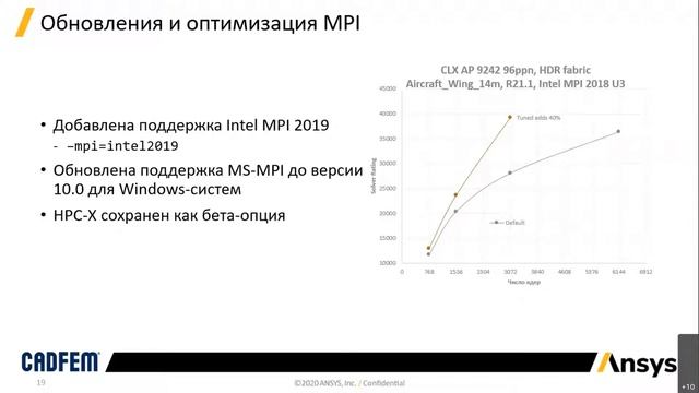 Высокопроизводительные вычисления в Ansys 2021 R1 смотреть онлайн