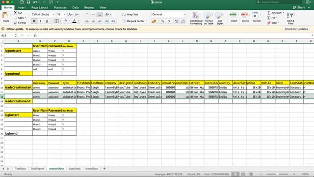How To Read One Test Data From Master Data In Excel Sheet Video-17. смотреть онлайн