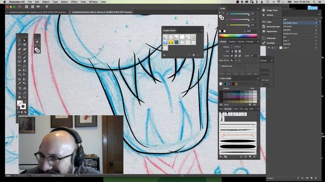 Inking a Poster Design in Adobe Illustrator - Twitch Live Stream Monday 03/11/2019 смотреть онлайн