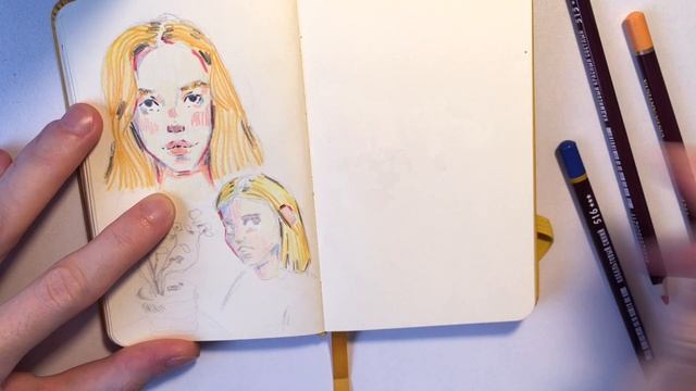 рисую разных девчонок в скетчбуке | заполняю скетчбук смотреть онлайн