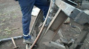 Ремонт прицепа ПТС-4. Поворотный круг